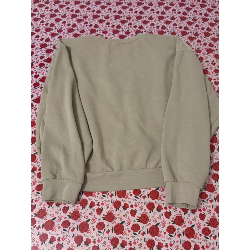 Aviator Nation Beige Sweatshirt with Blue Logo and Rainbow Accent - Picture 2 of 6